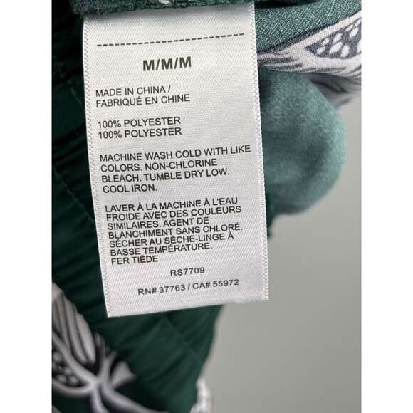 Rafaella Floral Pull On Wide Leg Pant Sparkling Green Black Size Medium NEW - Picture 6 of 6